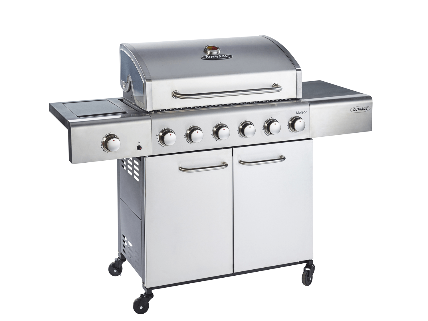 Outback Meteor 6 Burner Stainless Steel Gas BBQ Hooded