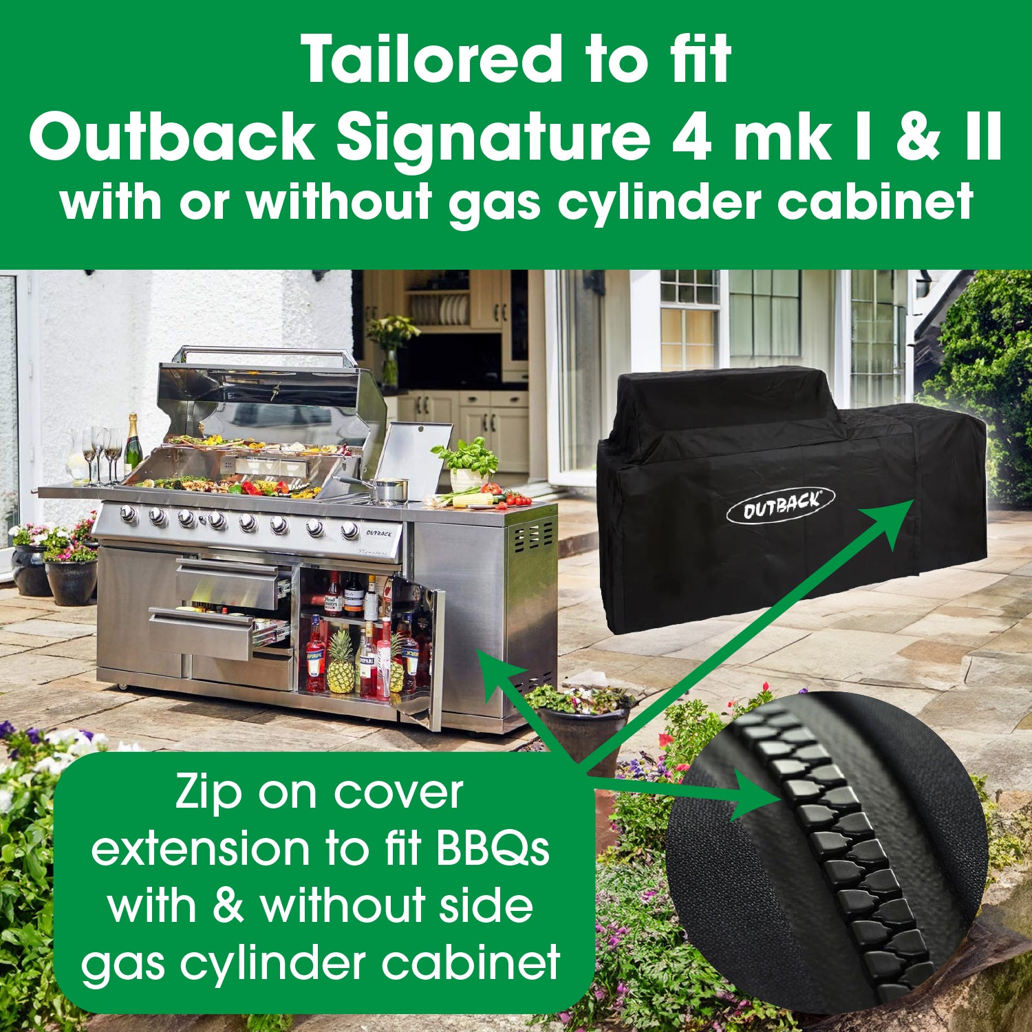 Cover for Outback Signature 4 BBQ (Fits both with or without Gas Holder) - OUT370777