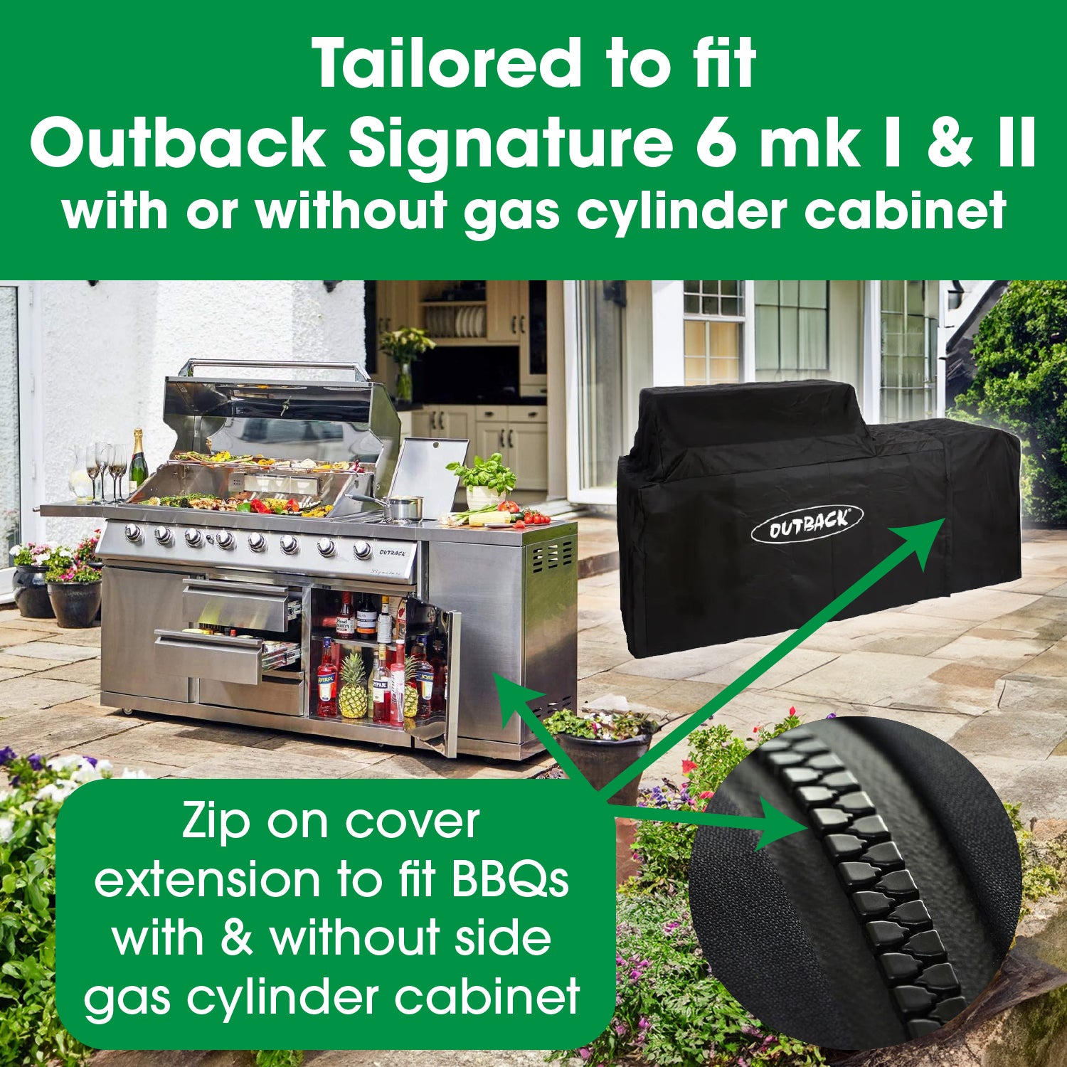 Cover for Outback Signature 6 BBQ (Fits both with or without Gas Holder) - OUT370778