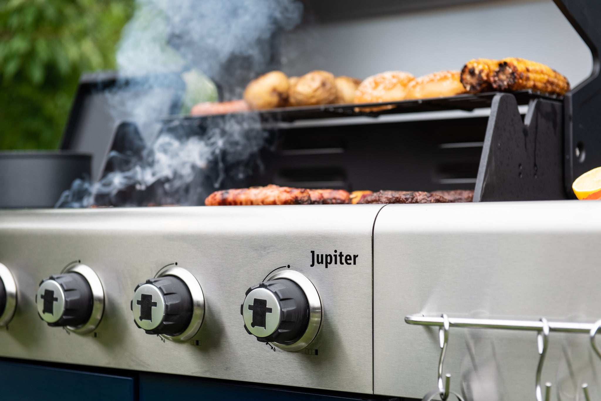 Outback Jupiter 4 Burner Hybrid BBQ Blue