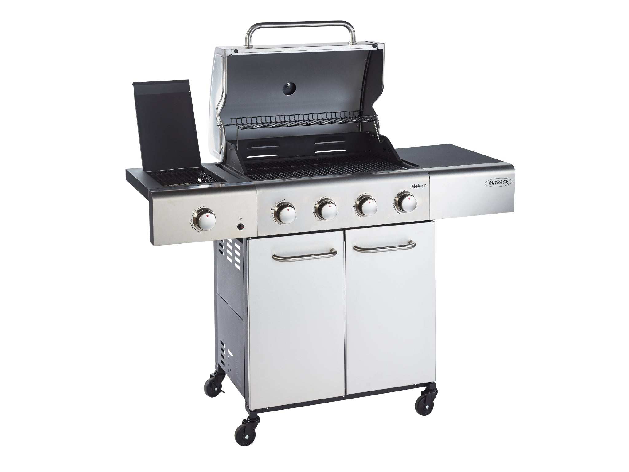 Outback Meteor 4 Burner Stainless Steel Gas BBQ Hooded