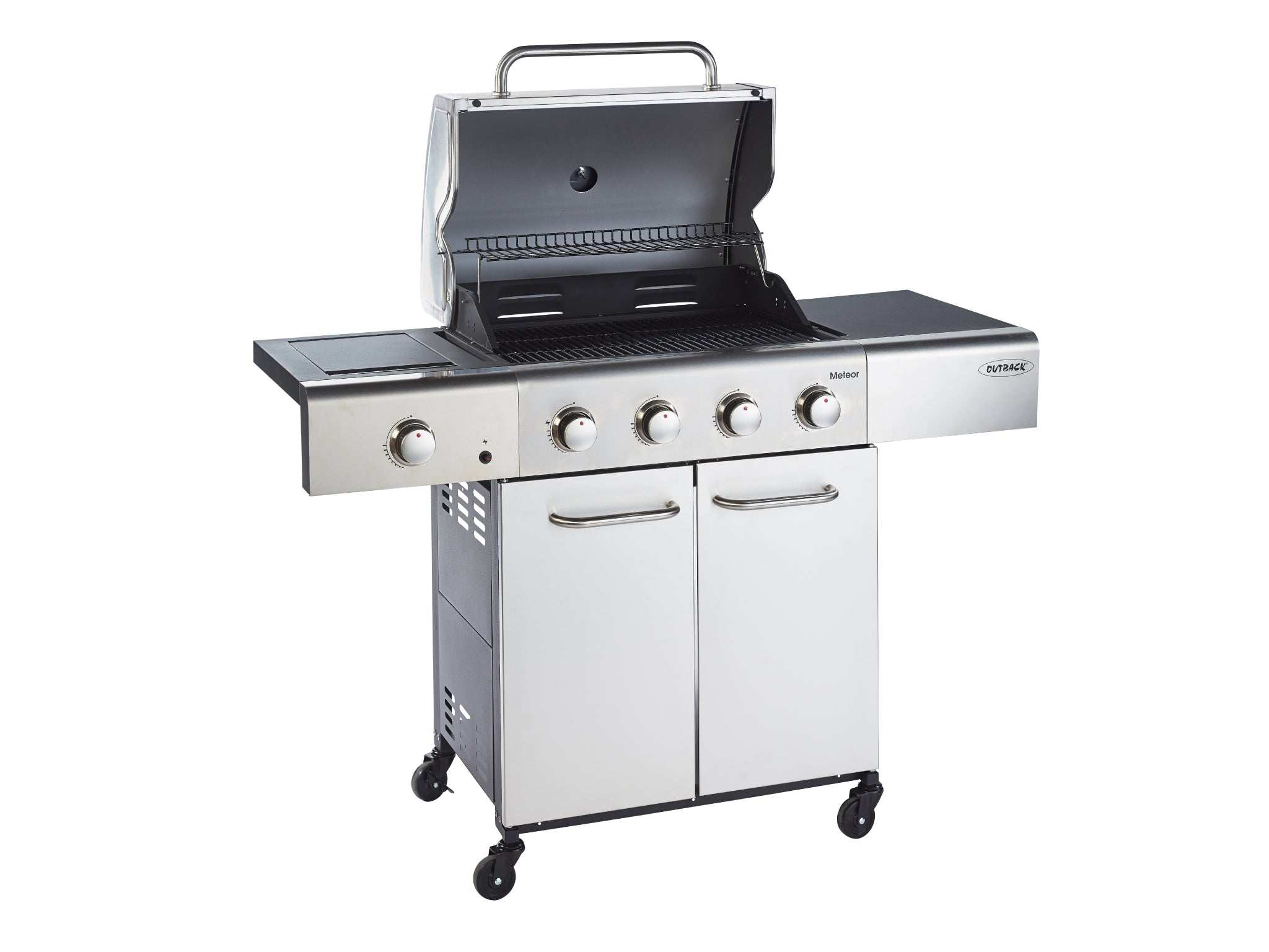Outback Meteor 4 Burner Stainless Steel Gas BBQ Hooded