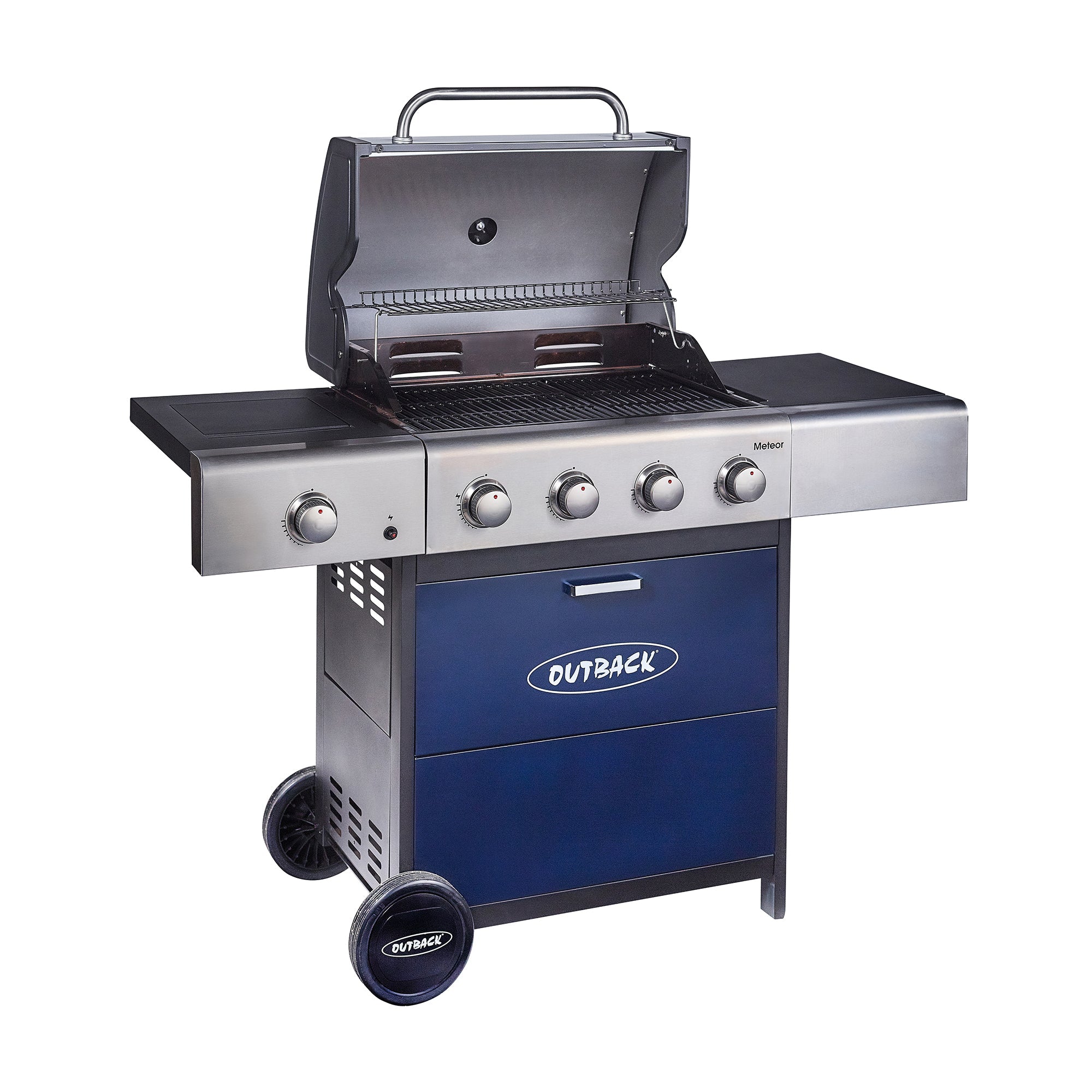 Outback Meteor 4 Burner Blue Gas BBQ Hooded (OUT370699)
