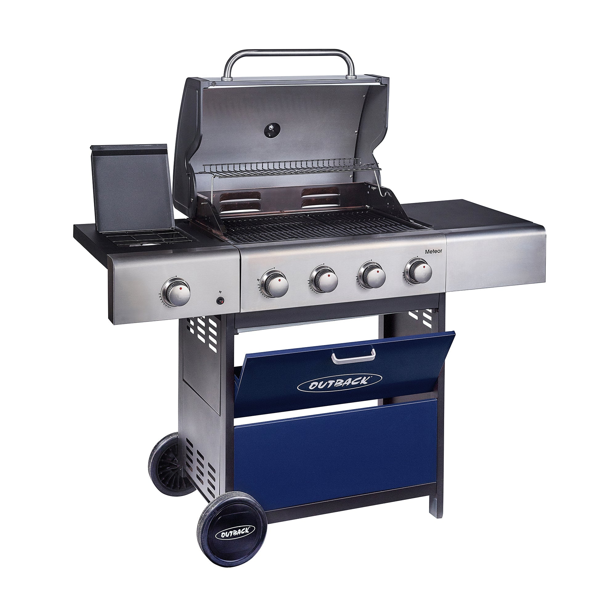 Outback Meteor 4 Burner Blue Gas BBQ Hooded (OUT370699)