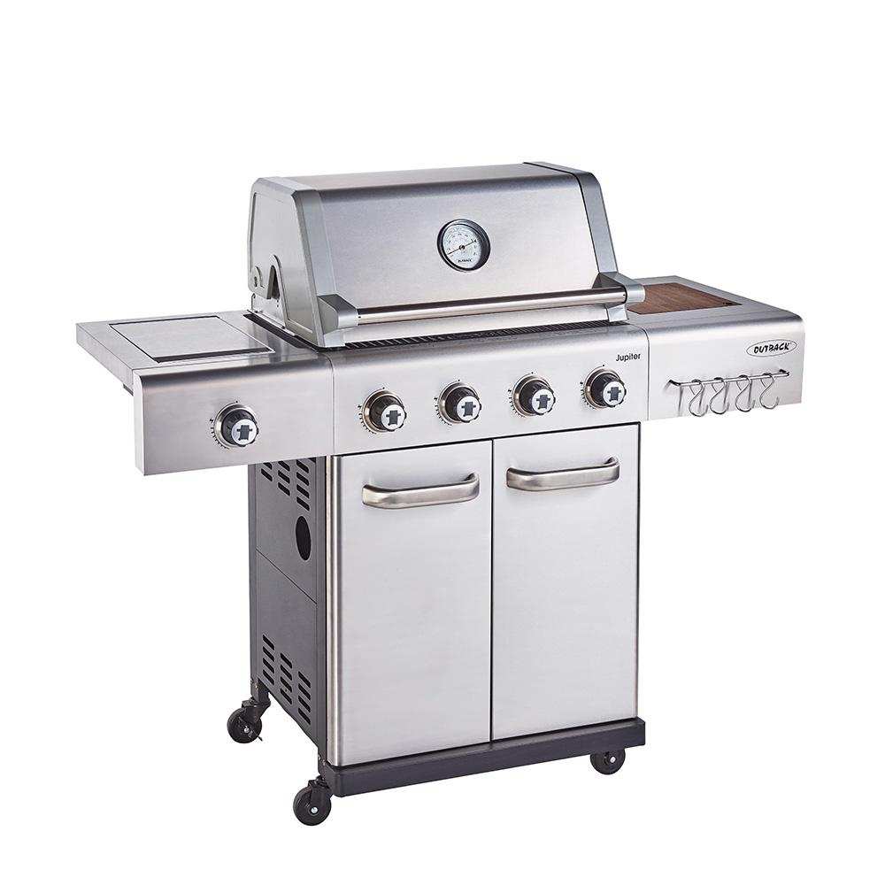 Outback Jupiter 4 Burner Hybrid BBQ Stainless Steel