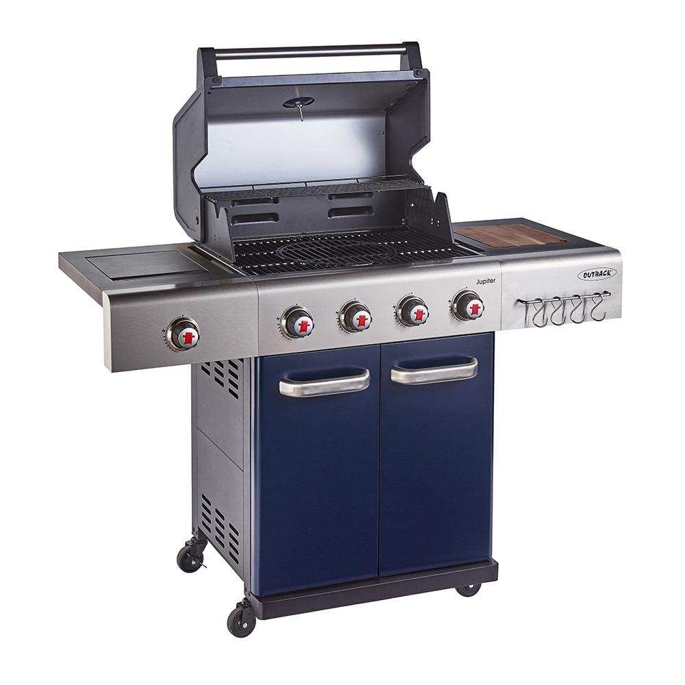 Outback Jupiter 4 Burner Hybrid BBQ Blue