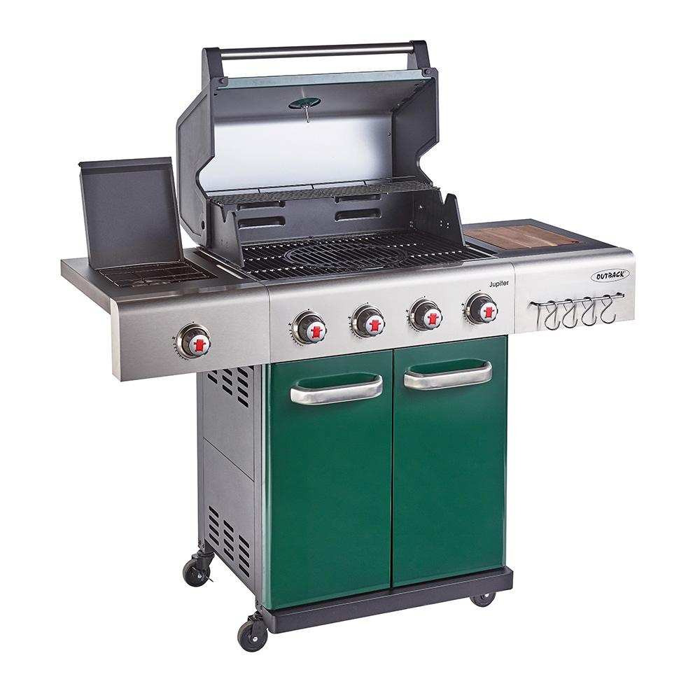Outback Jupiter 4 Burner Hybrid BBQ Green