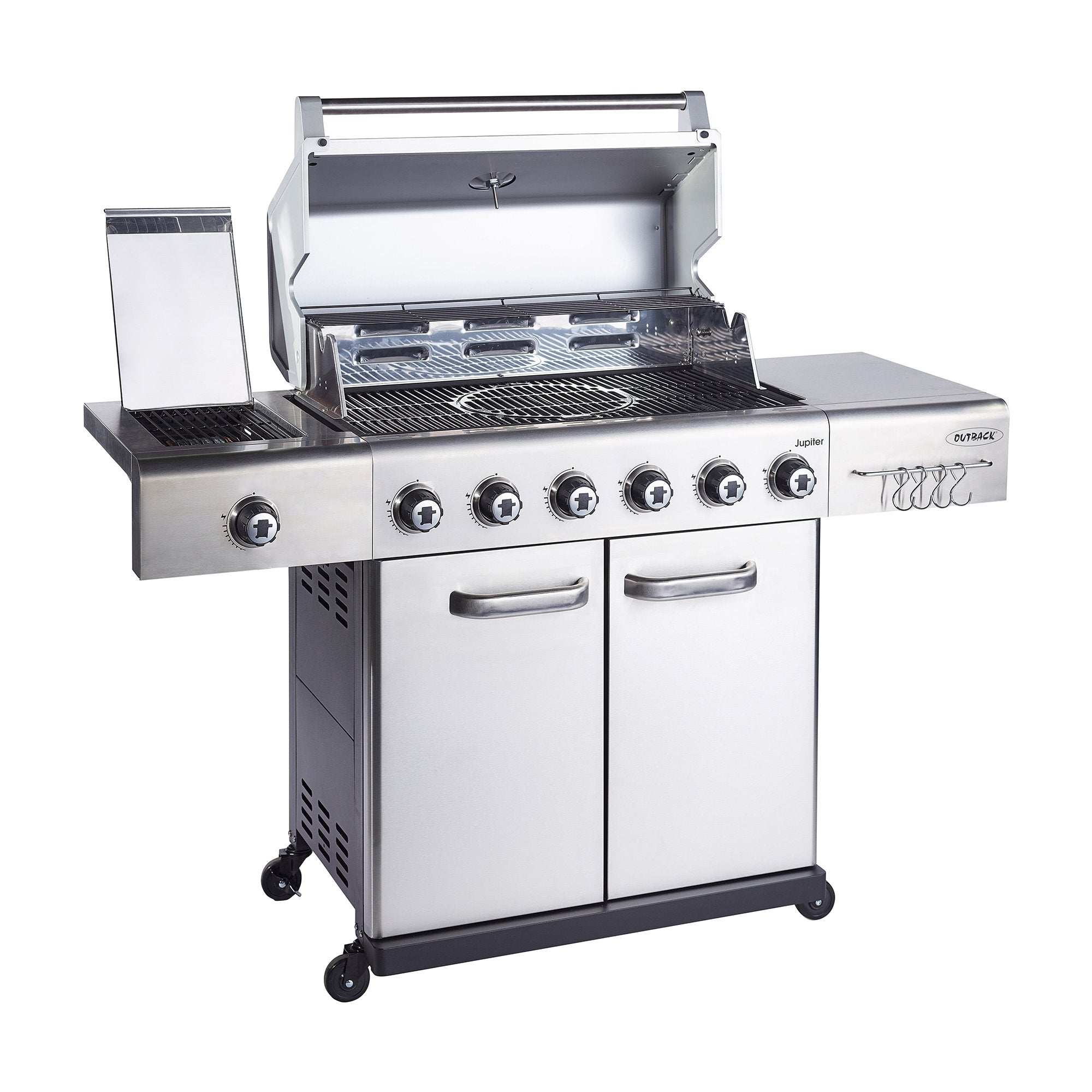Outback Jupiter 6 Burner Hybrid BBQ Stainless Steel