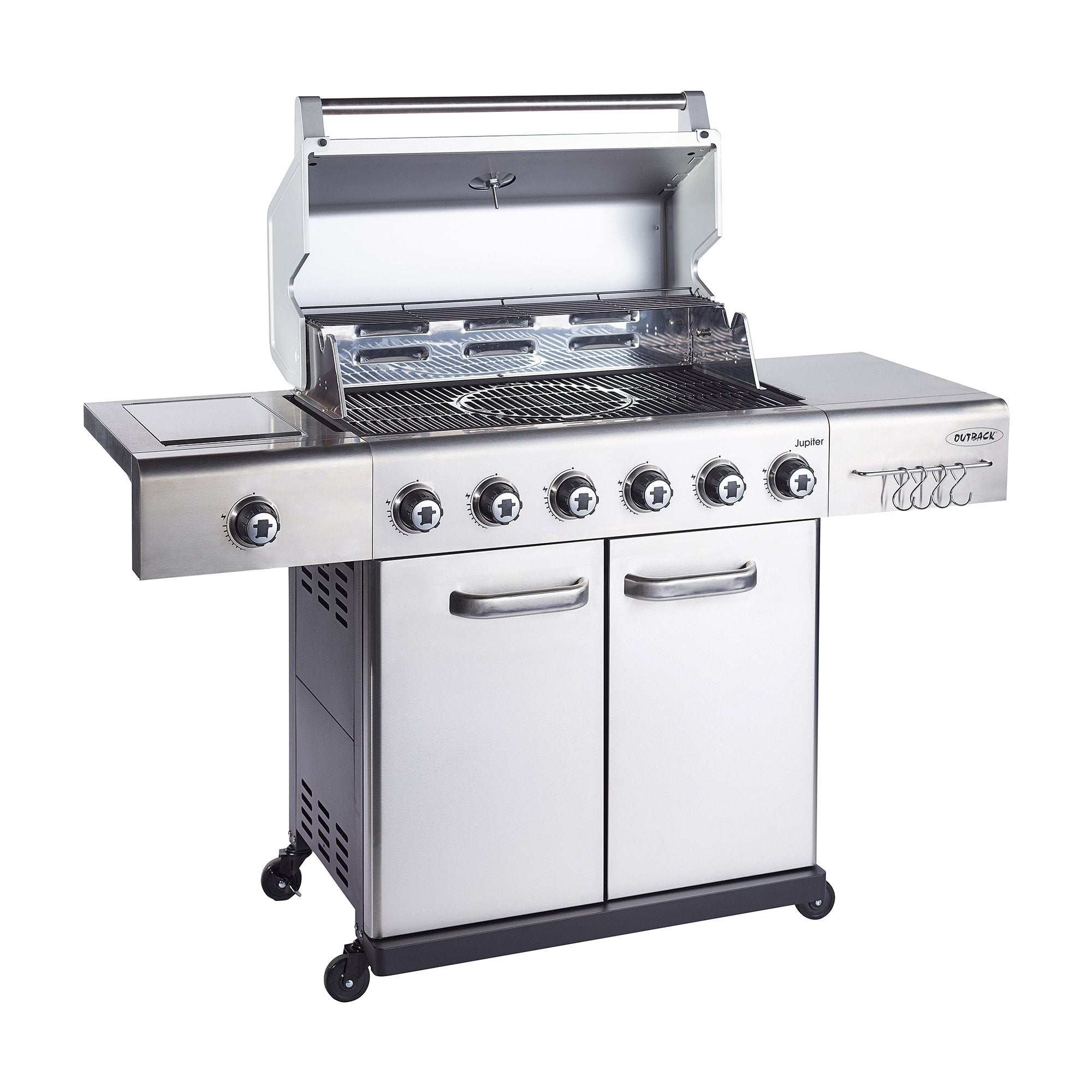 Outback Jupiter 6 Burner Hybrid BBQ Stainless Steel