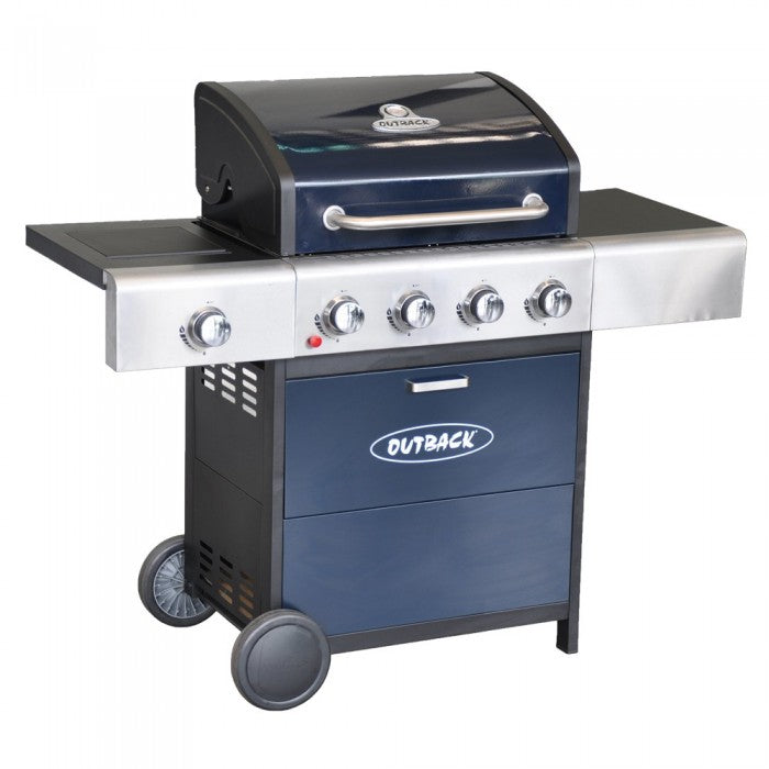 Outback Meteor 4 Burner Blue Gas BBQ Hooded (OUT370699)
